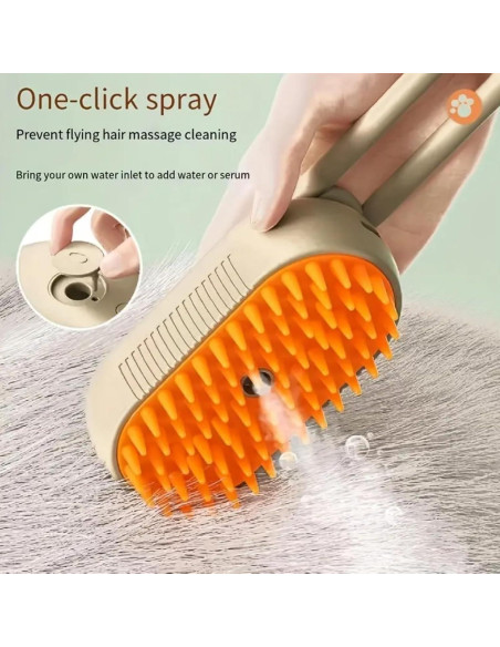 Cepillo de Vapor 4 en 1 MENGWO para Gatos y Perros - Antiestático