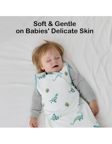 Saco de Dormir BubblePanda Rayón Bambú 0-6 Meses Dinosaurio