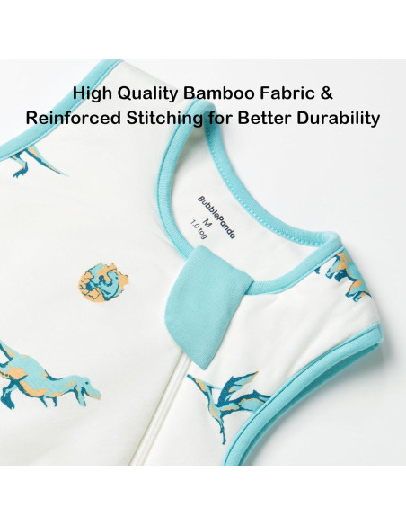 Saco de Dormir BubblePanda Rayón Bambú 0-6 Meses Dinosaurio