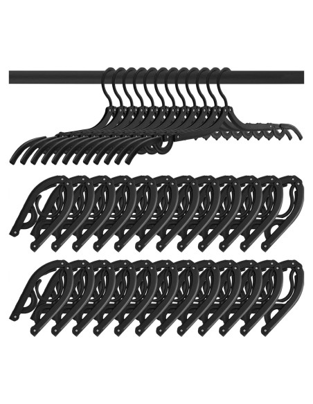 12 Perchas Plegables Portátiles Bgtecho Antideslizantes Negras