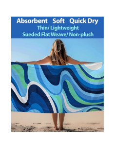 Toalla de Playa Microfibra MintiMango 180x81 cm Secado Rápido 2