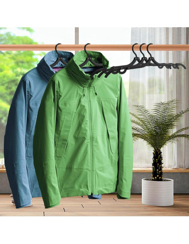 12 Perchas Plegables Portátiles Bgtecho Antideslizantes Negras