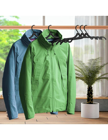 12 Perchas Plegables Portátiles Bgtecho Antideslizantes Negras