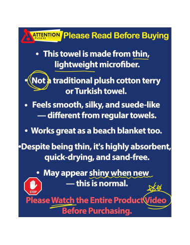 Toalla de Playa Microfibra MintiMango 180x81 cm Secado Rápido