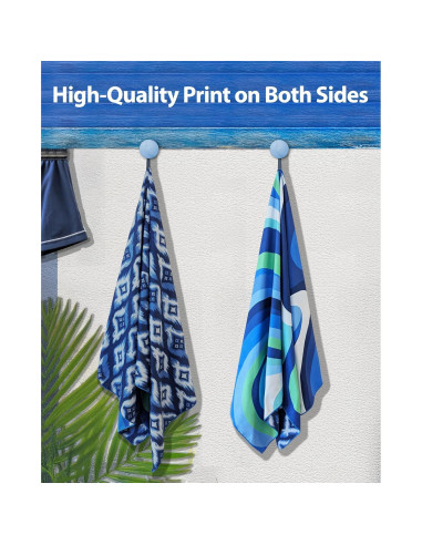 Toalla de Playa Microfibra MintiMango 180x81 cm Secado Rápido