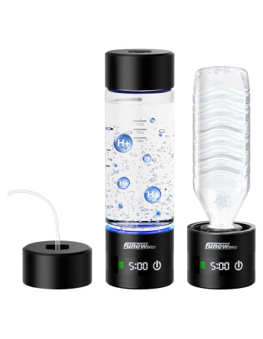 Botella de Agua de Hidrógeno funewthing 460ml con Pantalla LED