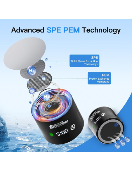 Botella de Agua de Hidrógeno funewthing 460ml con Pantalla LED