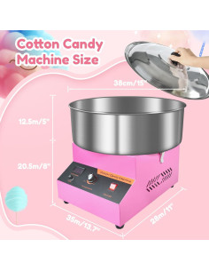 Máquina de Algodón de Azúcar AJGVQ 1000W Acero Inoxidable 2