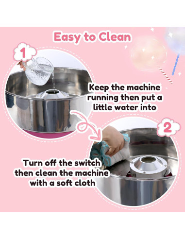 Máquina de Algodón de Azúcar AJGVQ 1000W Acero Inoxidable