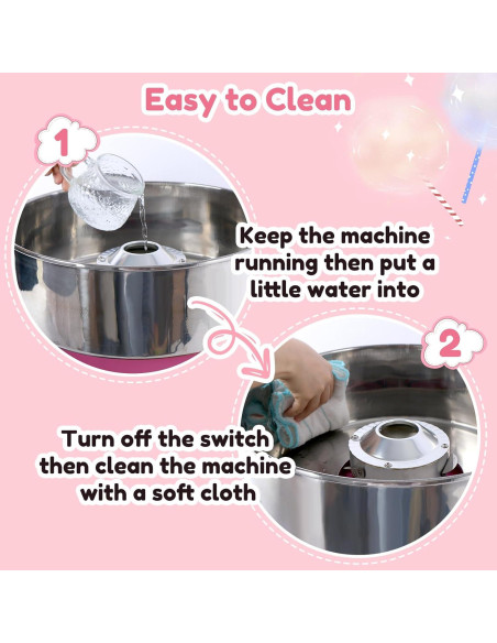 Máquina de Algodón de Azúcar AJGVQ 1000W Acero Inoxidable