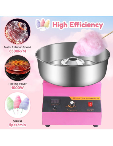 Máquina de Algodón de Azúcar AJGVQ 1000W Acero Inoxidable