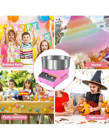 Máquina de Algodón de Azúcar AJGVQ 1000W Acero Inoxidable