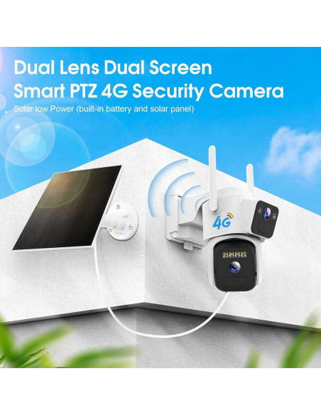 Cámara de Seguridad Solar Inalámbrica COOHILIGH DS2 2K