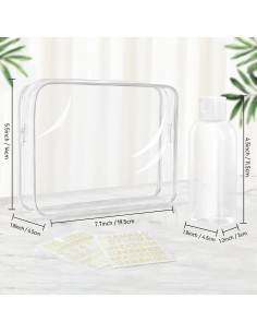 Botellas de Viaje CHEODIN 5 pcs 100ml Aprobadas por TSA 2