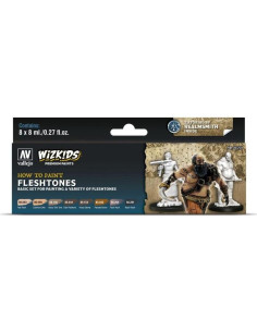 Set de Pinturas Acrílicas Vallejo Wizkids Tonos de Piel 8x8ml 2