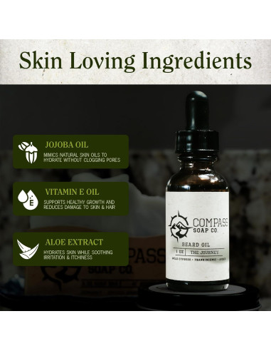 Aceite para Barba Compass Soap The Journey 29.57 ml Natural