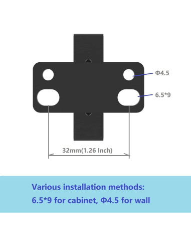 Paquete de 10 Ganchos D-Ring Youbang para Gestión de Cables 44x68.5mm