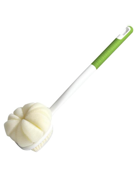 Cepillo de Ducha Doble Cara OHOO con Mango Largo Verde