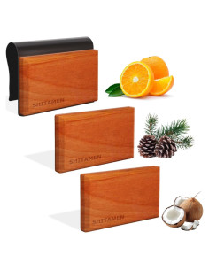 Ambientador de Auto SHITAMEN Madera Premium 3 Fragancias