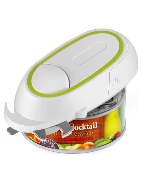 Abrelatas Eléctrico GTComexpet Automático 0.27 kg Verde y Blanco