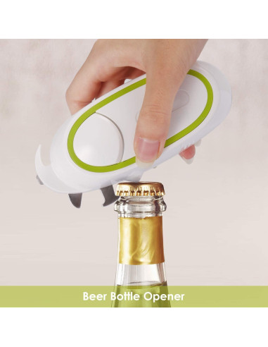 Abrelatas Eléctrico GTComexpet Automático 0.27 kg Verde y Blanco