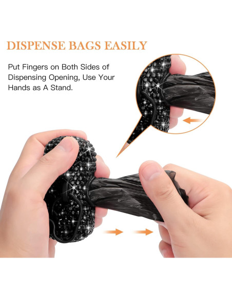 Dispensador de Bolsas de Excremento SAVORI Negro con Mosquetón