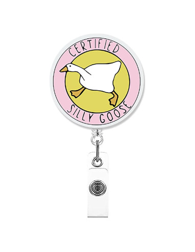 Soporte Retráctil para ID Ganso Tonto HEWJYDE - Clip Cocodrilo