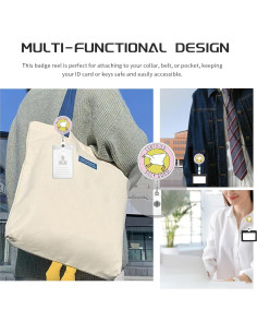 Soporte Retráctil para ID Ganso Tonto HEWJYDE - Clip Cocodrilo 2