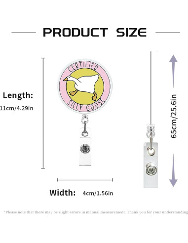 Soporte Retráctil para ID Ganso Tonto HEWJYDE - Clip Cocodrilo