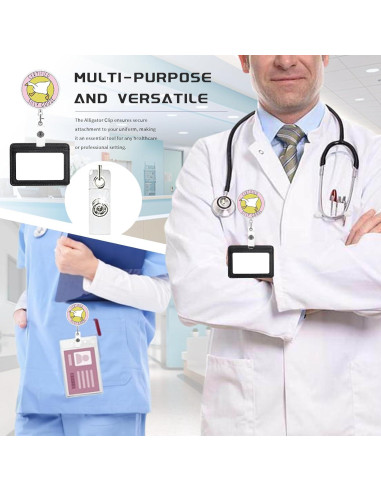 Soporte Retráctil para ID Ganso Tonto HEWJYDE - Clip Cocodrilo