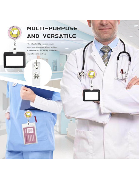 Soporte Retráctil para ID Ganso Tonto HEWJYDE - Clip Cocodrilo