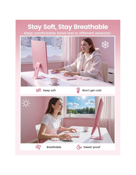 Conjunto Reposamuñecas Vaydeer Ergonómico 3 en 1 - Espuma