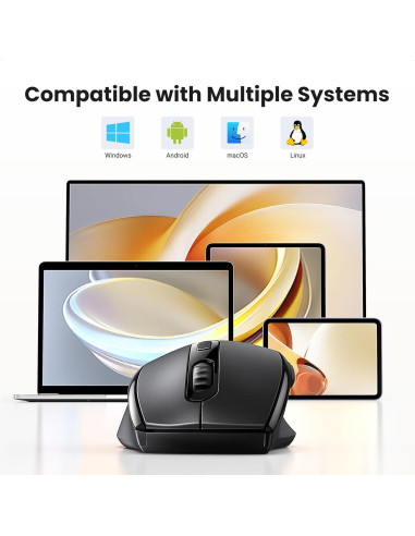 Ratón Inalámbrico Ergonómico UGREEN 2.4GHz 1600 DPI USB