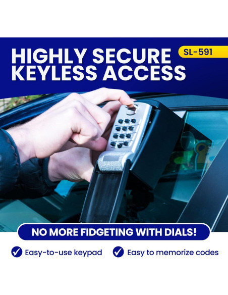 Caja de Seguridad Portátil KeyGuard SL-591 para Automóvil Caja de Seguridad Portátil KeyGuard SL-591 para Automóvil