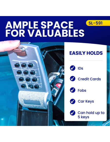 Caja de Seguridad Portátil KeyGuard SL-591 para Automóvil Caja de Seguridad Portátil KeyGuard SL-591 para Automóvil