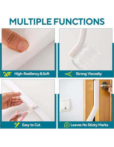 Cinta de Espuma Aislante Fioxcomko 3 Rollos 5.94 m Blanca