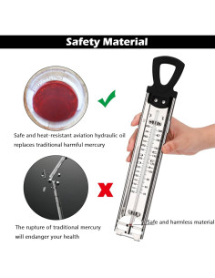 Termómetro de Caramelo con Clip ZKOOER - Paquete de 2, Acero Inoxidable 2