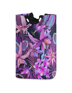 Canasta de Lavandería Plegable VISESUNNY 82L Flor Morada