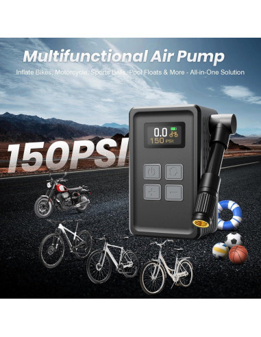 Mini Bomba de Bicicleta TOOLBOOX WK-BL01 150 PSI Portátil