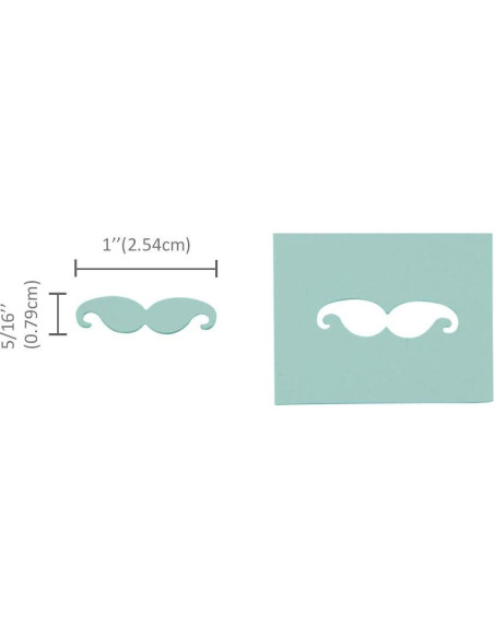 Troquel de Papel Bira Craft Bigote 2.54 cm para Manualidades