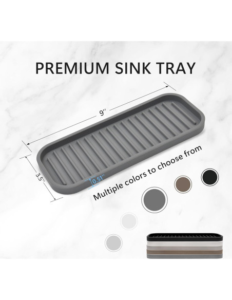 Soporte de Esponja de Silicona Gosmol Gris 2 Piezas 22.86x8.89 cm