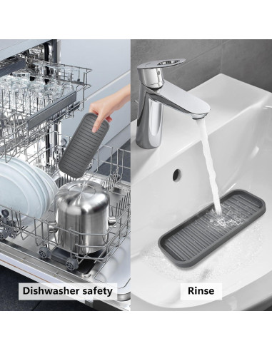 Soporte de Esponja de Silicona Gosmol Gris 2 Piezas 22.86x8.89 cm