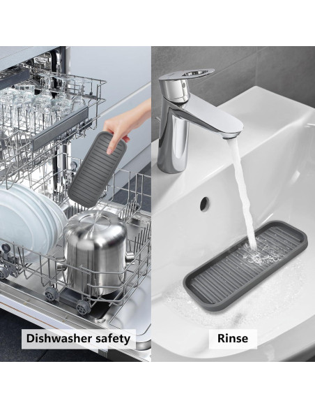 Soporte de Esponja de Silicona Gosmol Gris 2 Piezas 22.86x8.89 cm