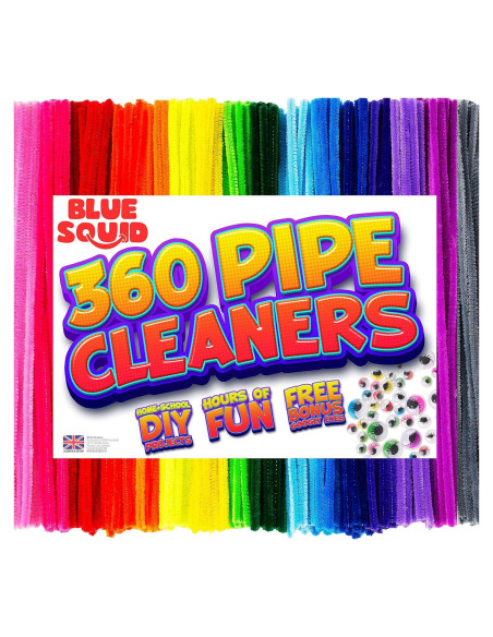 Set de Manualidades Blue Squid 460 Piezas Limpiapipas Chenille