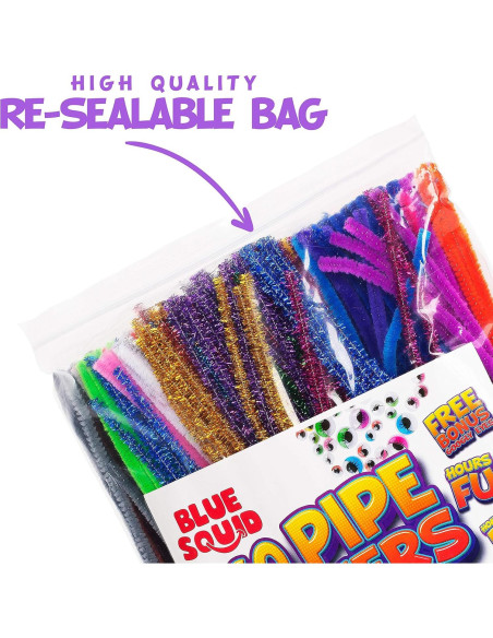 Set de Manualidades Blue Squid 460 Piezas Limpiapipas Chenille