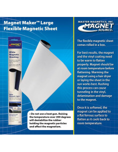 Hoja Magnética Flexible Master Magnetics 62.2x30.5cm - Imán Cortable 2