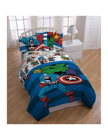 Juego de Cama Twin Avengers Jay Franco 4 Piezas 100% Poliester