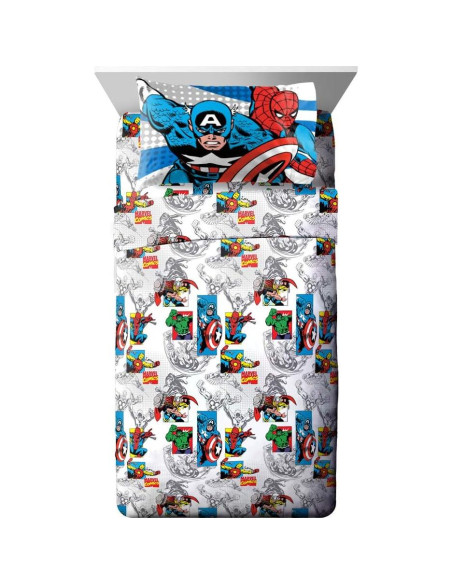 Juego de Cama Twin Avengers Jay Franco 4 Piezas 100% Poliester