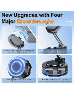 Soporte Magnético para Teléfono de Coche SINGARO 360 Ajustable 2