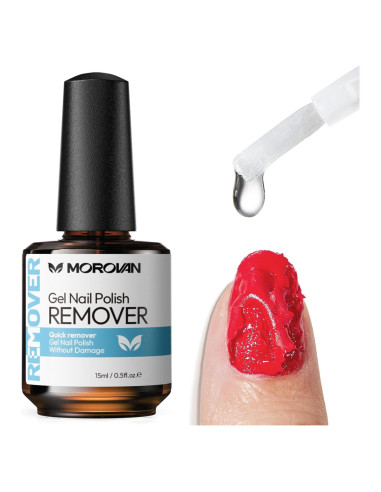 Removedor de Esmalte de Uñas en Gel Morovan 15ml Sin Acetona